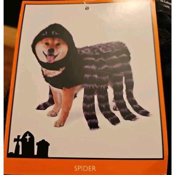 Spider Costume For Dogs Purple And Black Size Large Pet Apparel By Skull And... - Picture 1 of 6